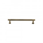 M Marcus Heritage Brass Partial Knurled Design Cabinet Pull with Rose 96mm Centre to Centre